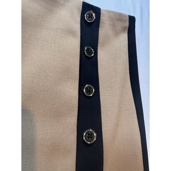 White House Black Market Skirt Women’s 8 Tan & Black Color Block $88 Career - Picture 4 of 16